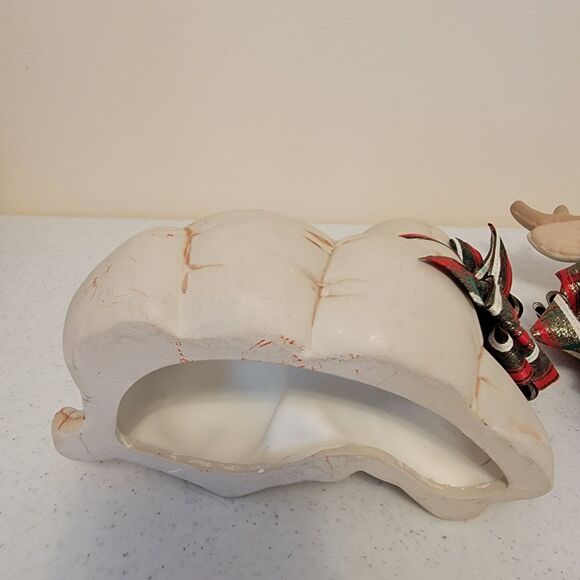 Vtg 80s Kimple Mold Christmas Ceramic Reindeer Figurines Hand Painted 2 - Picture 14 of 16